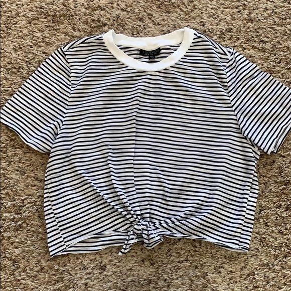 Topshop Tops - Topshop Knotted Crop Tee